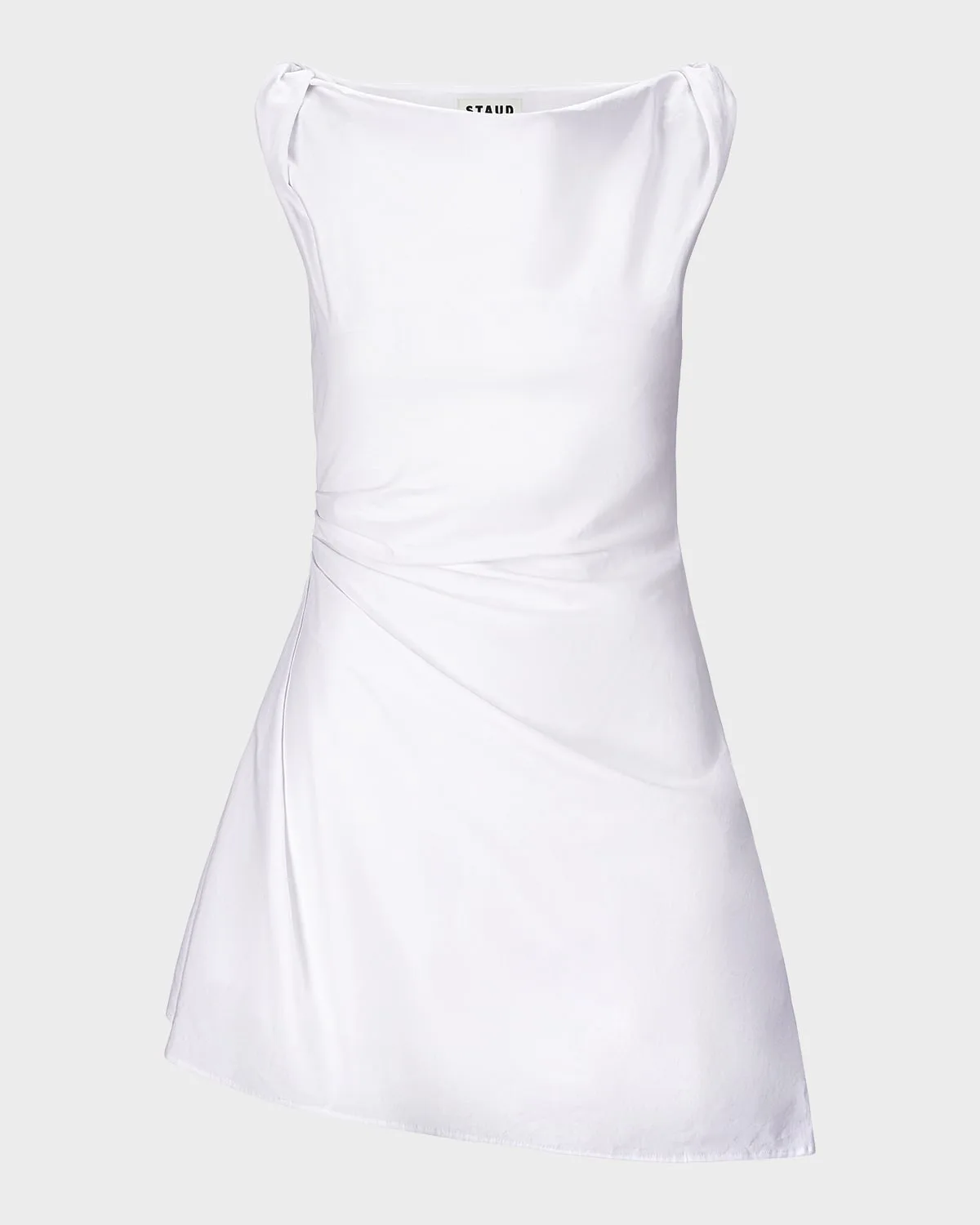 Callie Ruched Asymmetric Mini Dress