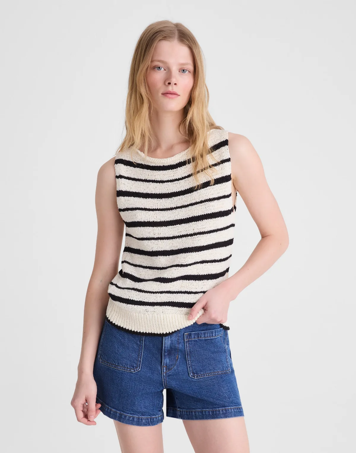 Boatneck Sweater Tank by MW