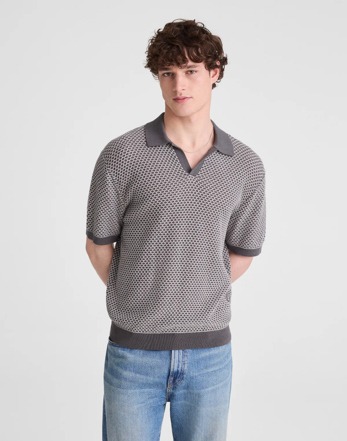 Johnny-Collar Sweater Polo by MW