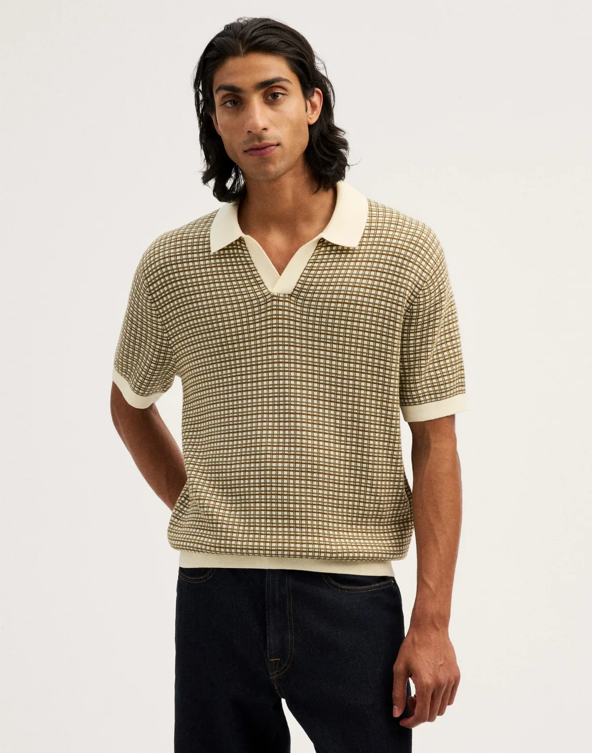 Johnny-Collar Polo Shirt by MW