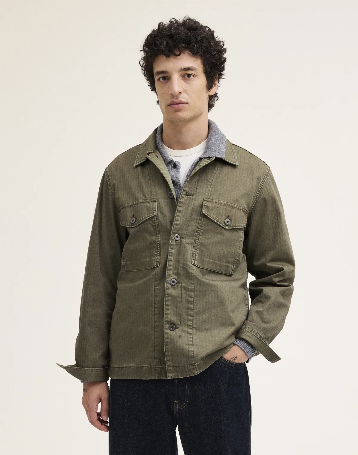 Herringbone Shirt-Jacket by MW
