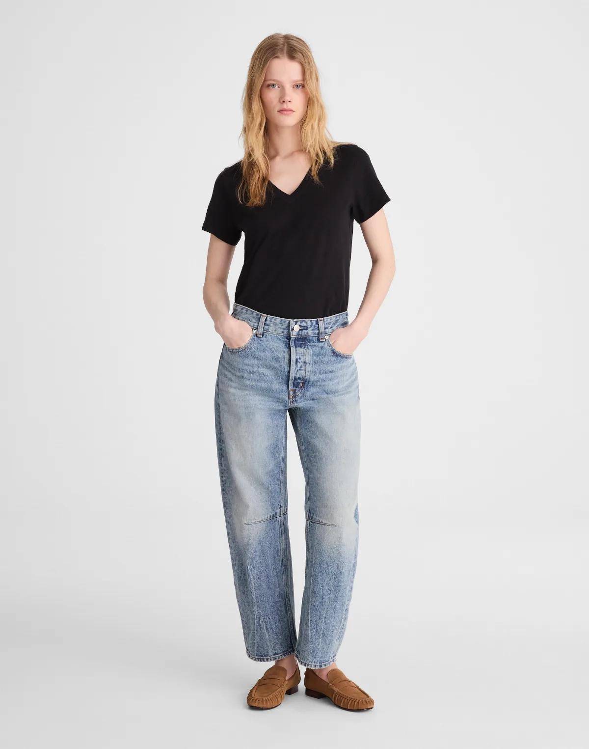 The Darted Barrel-Leg Jean in Japanese Denim by MW