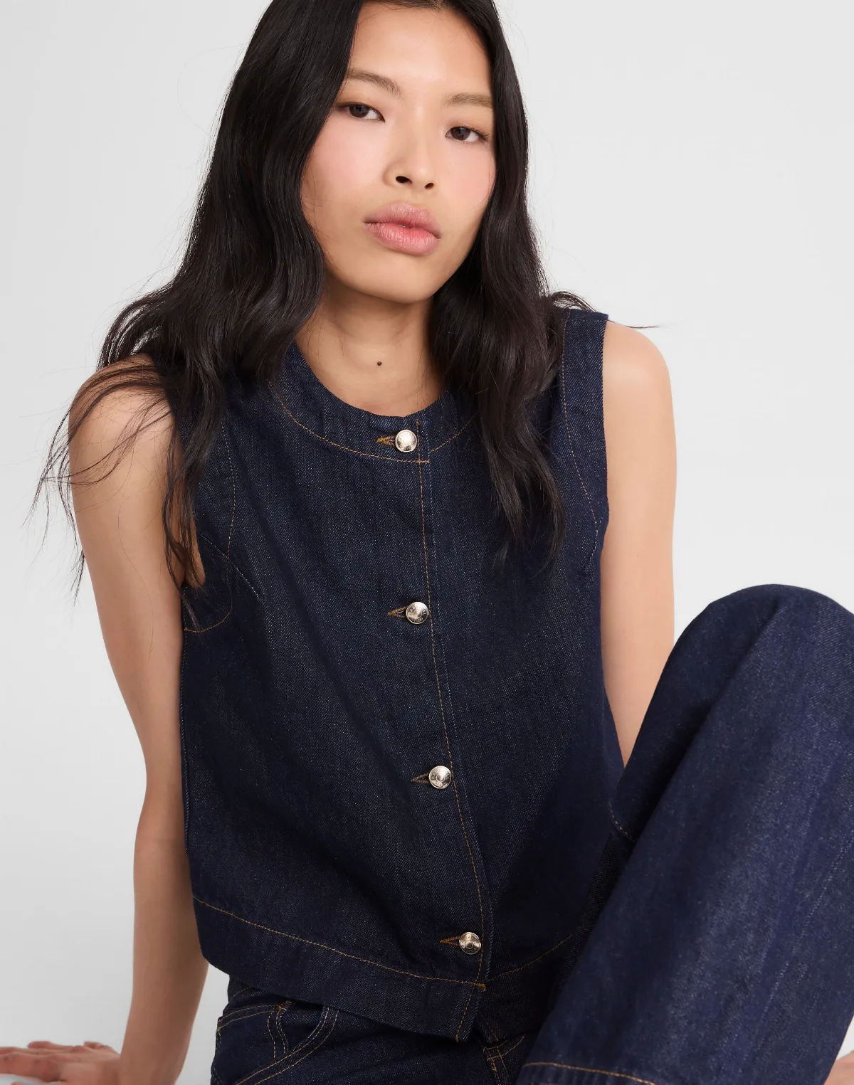 Denim Shell Vest Top by MW