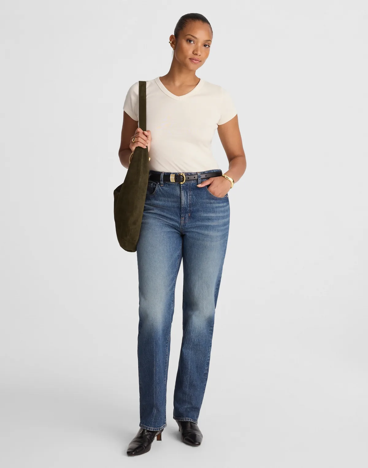 The Curvy Longline Straight Jean by MW