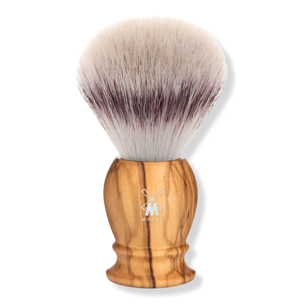 Classic Olive Wood Silvertip Fiber Shaving Brush by MUHLE