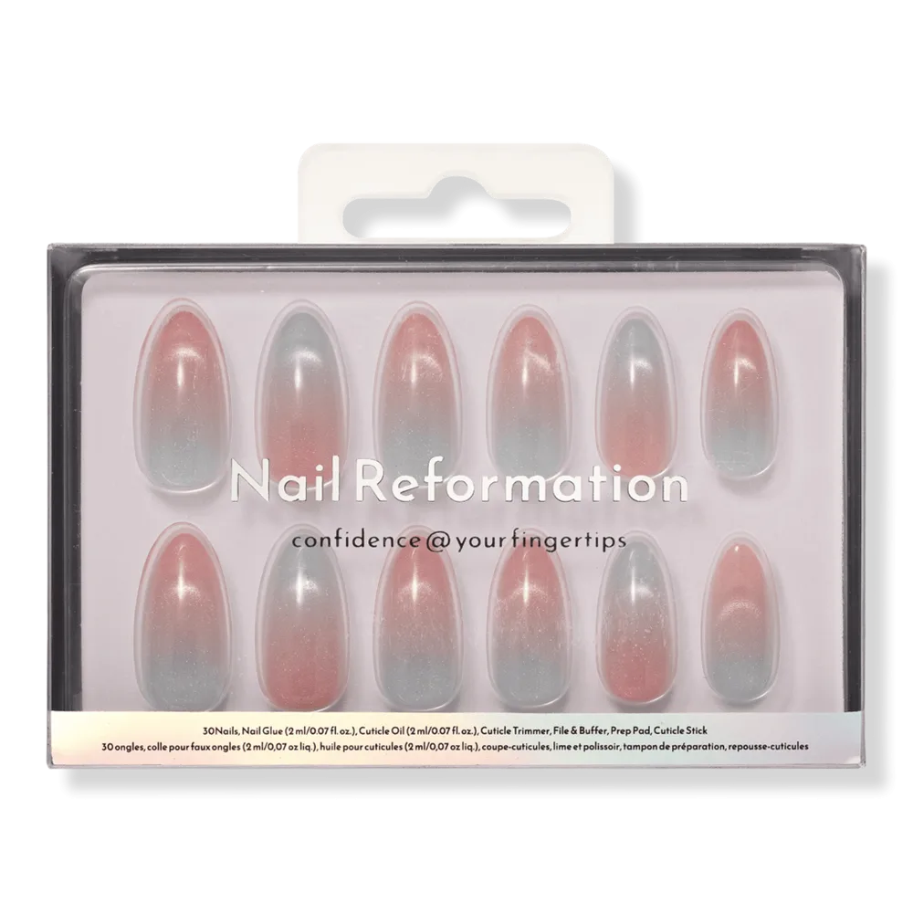 Iridescent Ice Press on Nails by Nail Reformation