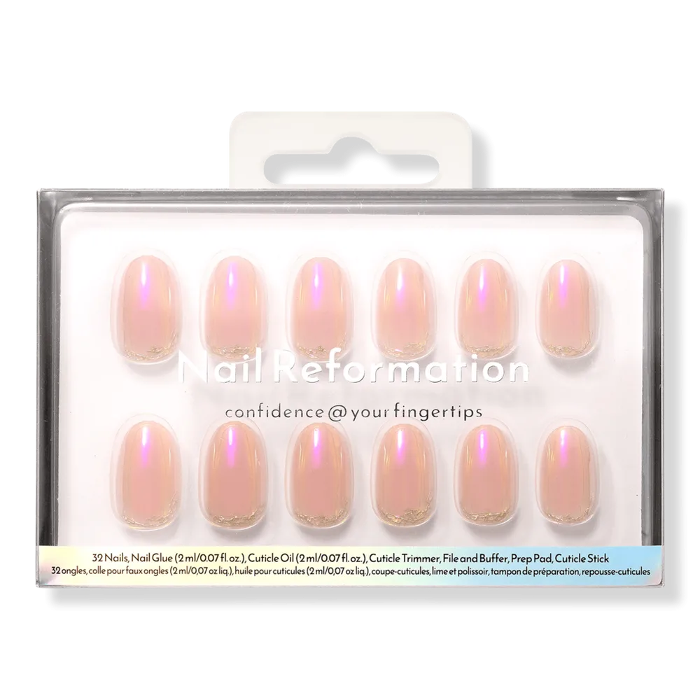 Glass Rose Press on Nails by Nail Reformation