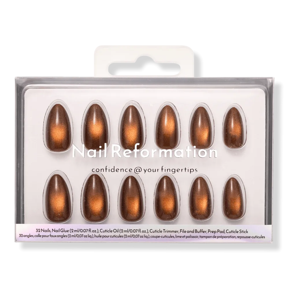 Brown Velour Press on Nails by Nail Reformation