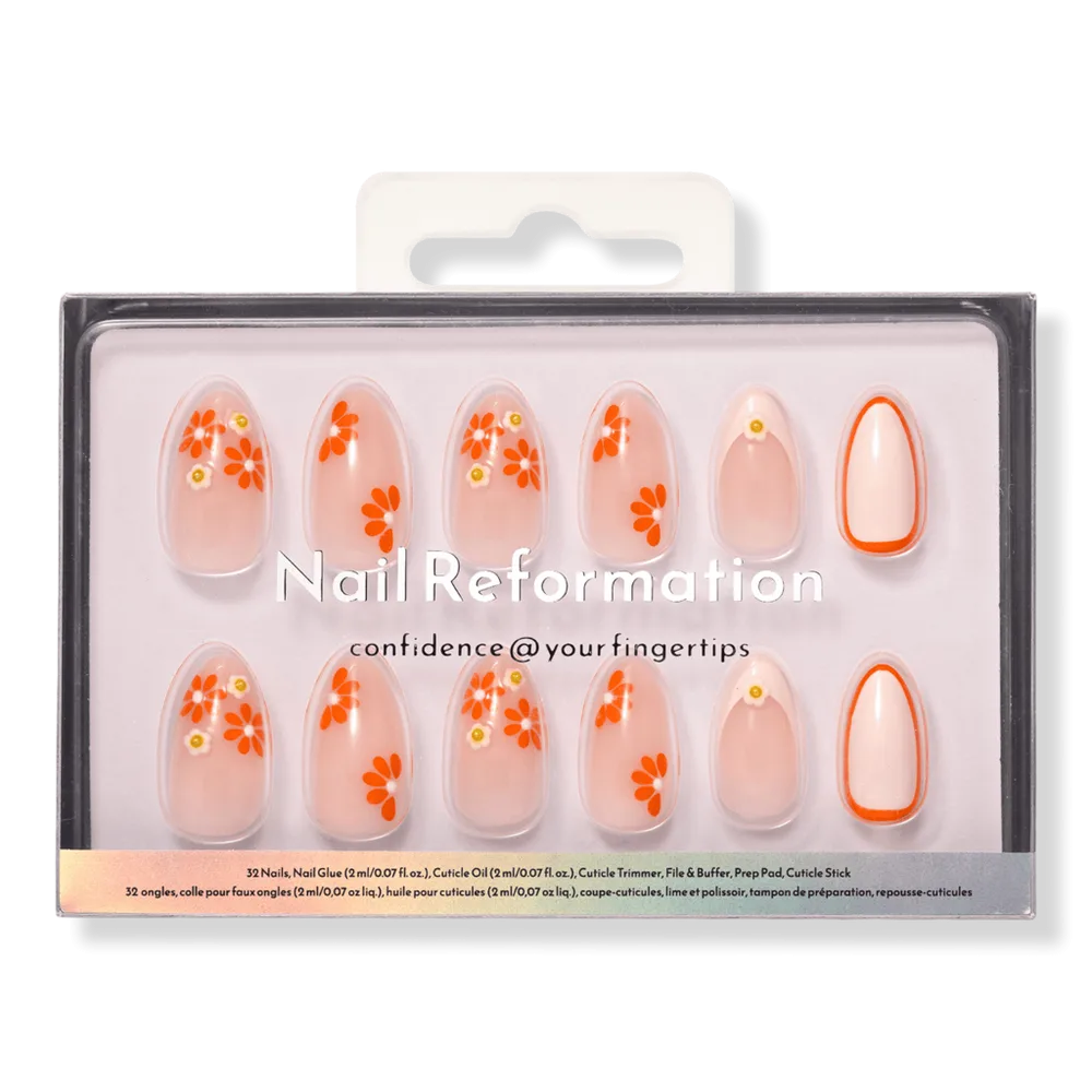 Citrus Petals Press on Nails by Nail Reformation