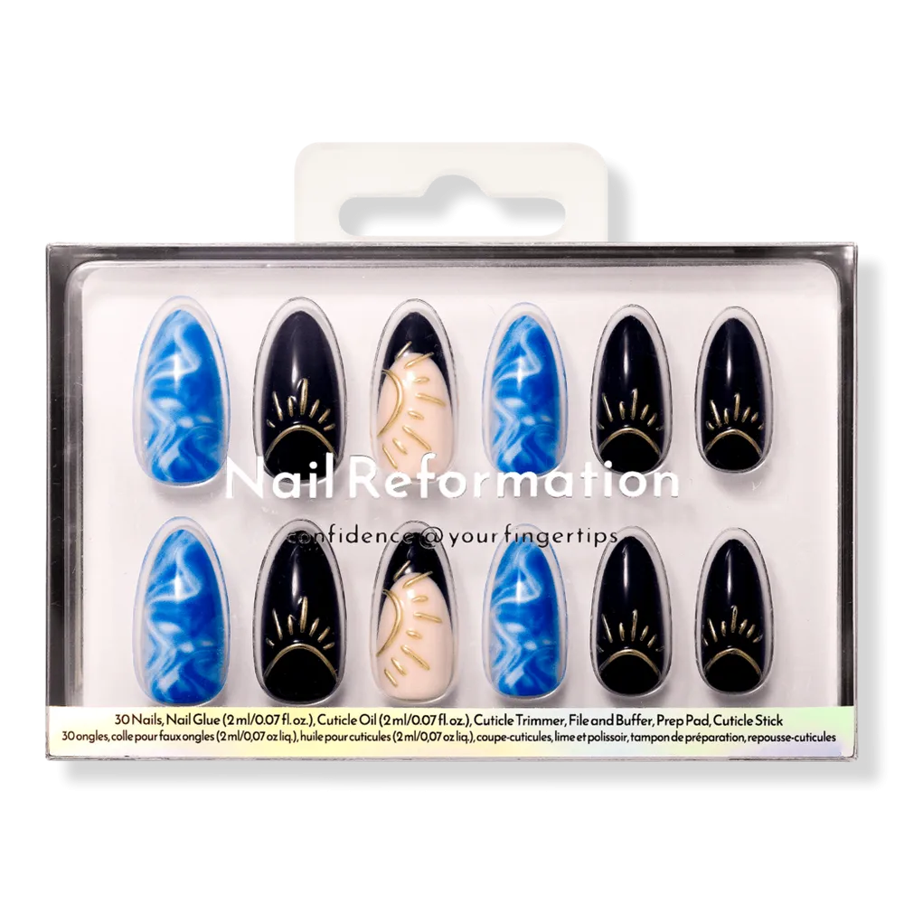 Midnight Tide Press on Nails by Nail Reformation