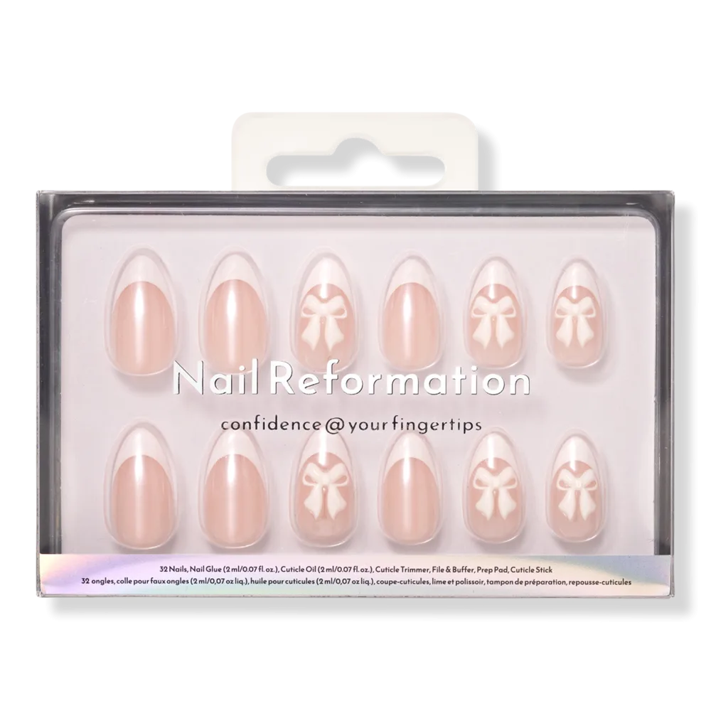 White Bow Press on Nails by Nail Reformation