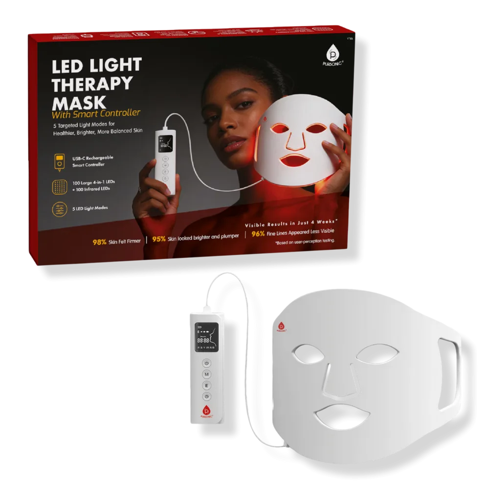LED Light Therapy Mask with Smart Controller by PURSONIC