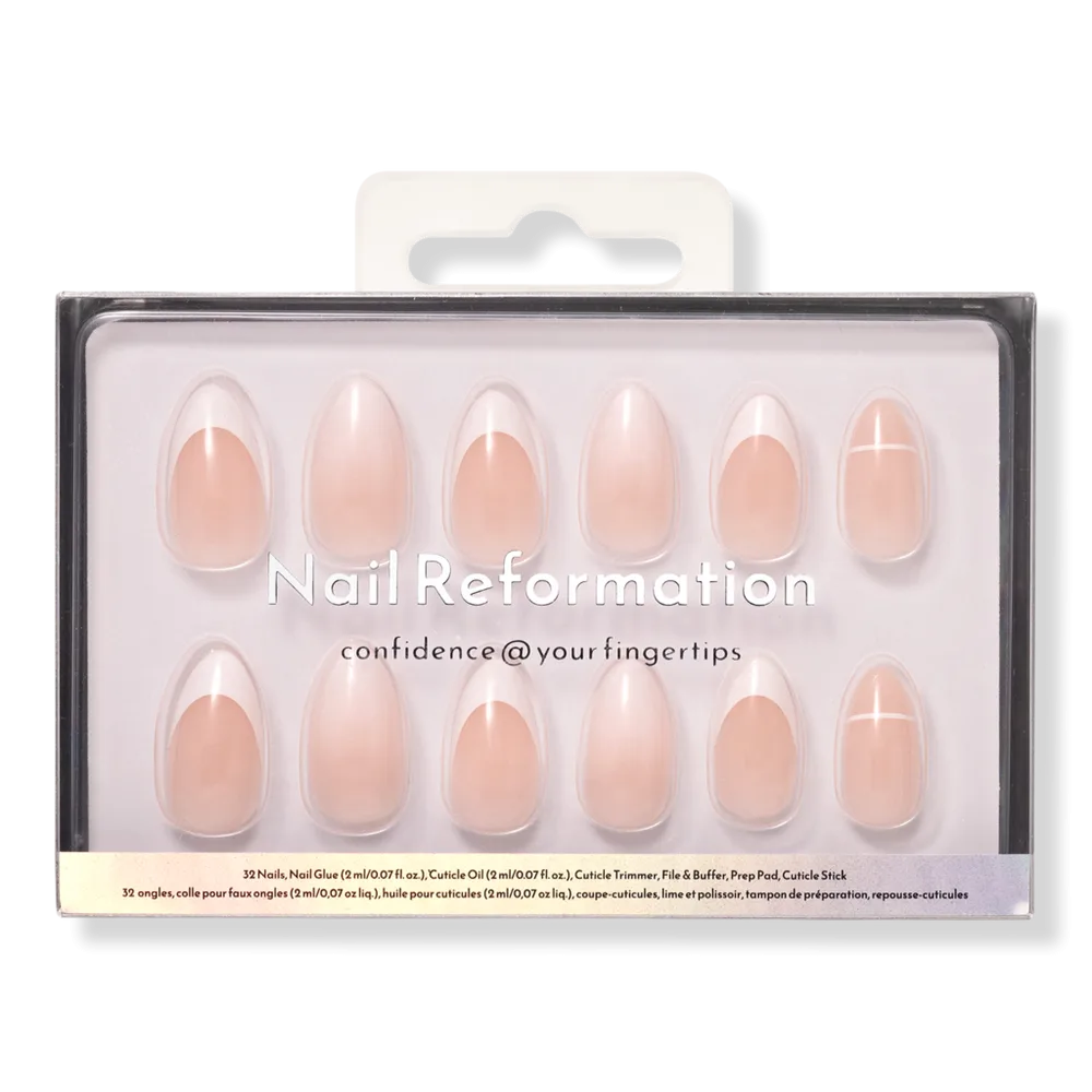 Cream Top Press on Nails by Nail Reformation