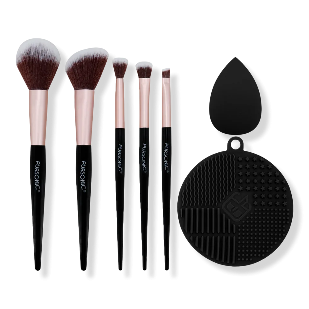 Complete Glam 7-Piece Makeup Brush Set by PURSONIC