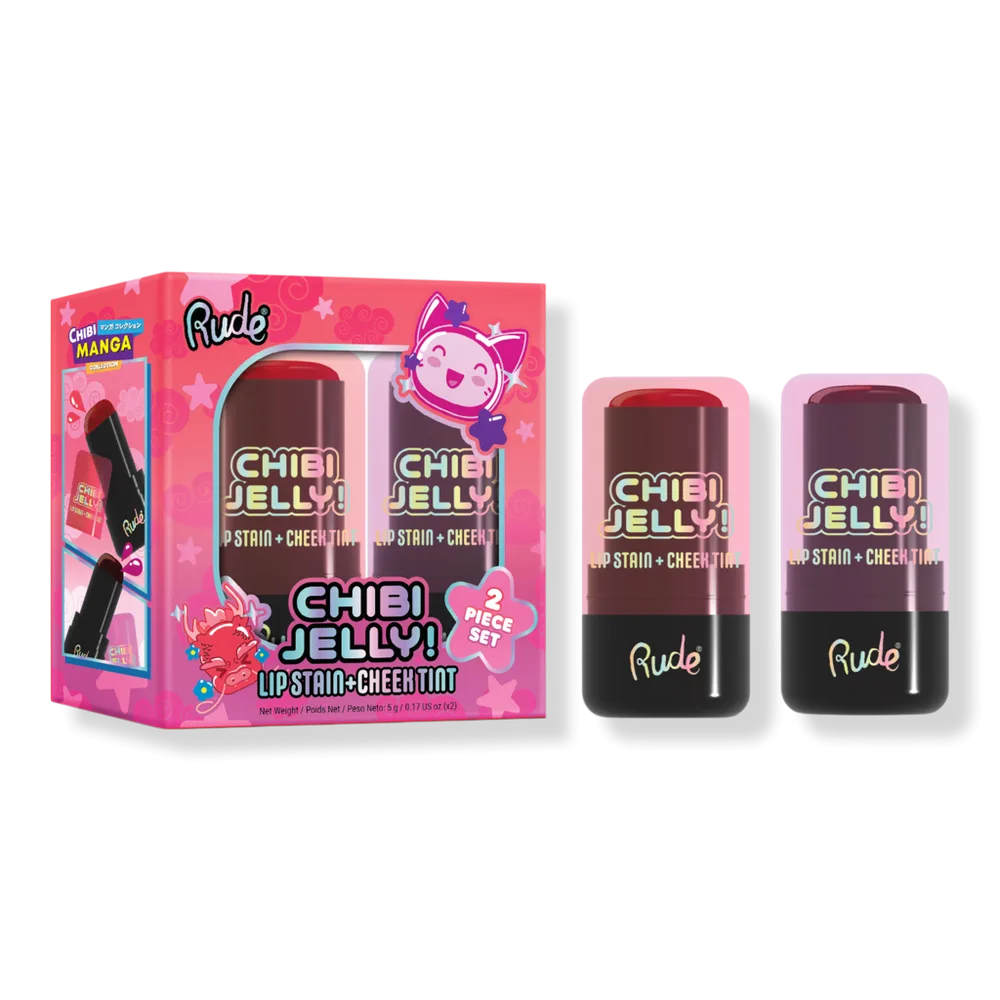 Chibi Manga Collection Chibi Jelly! Lip Stain + Cheek Tint Duo by Rude