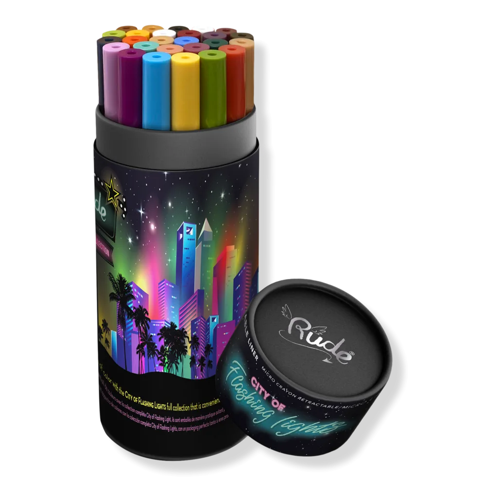 City of Flashing Lights Micro Retractable Liner - Set by Rude