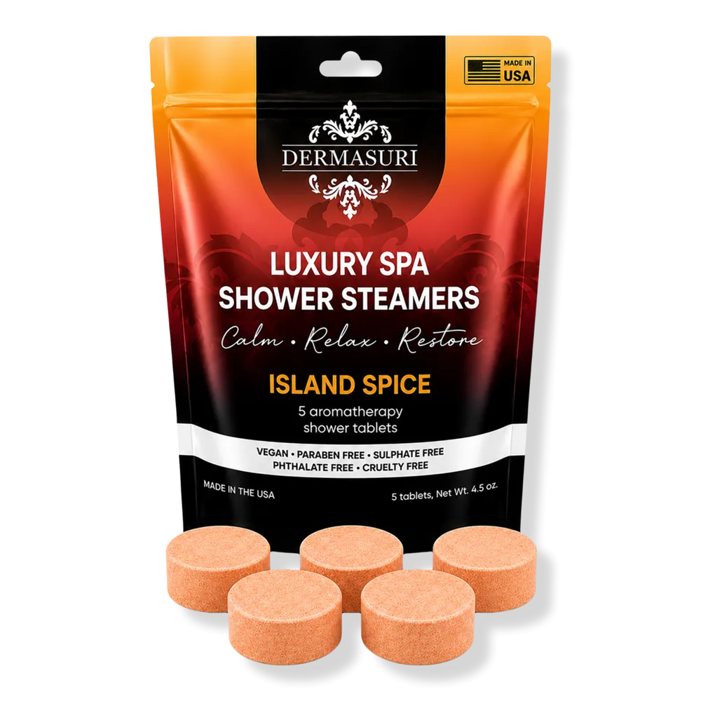 Island Spice Shower Steamers Aromatherapy Tablets by Dermasuri