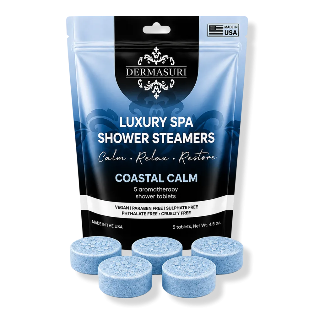 Coastal Calm Shower Steamers Aromatherapy Tablets by Dermasuri