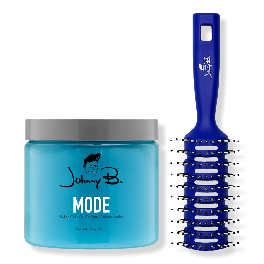 Mode Styling Gel & Brush Bundle by Johnny B. Hair Care