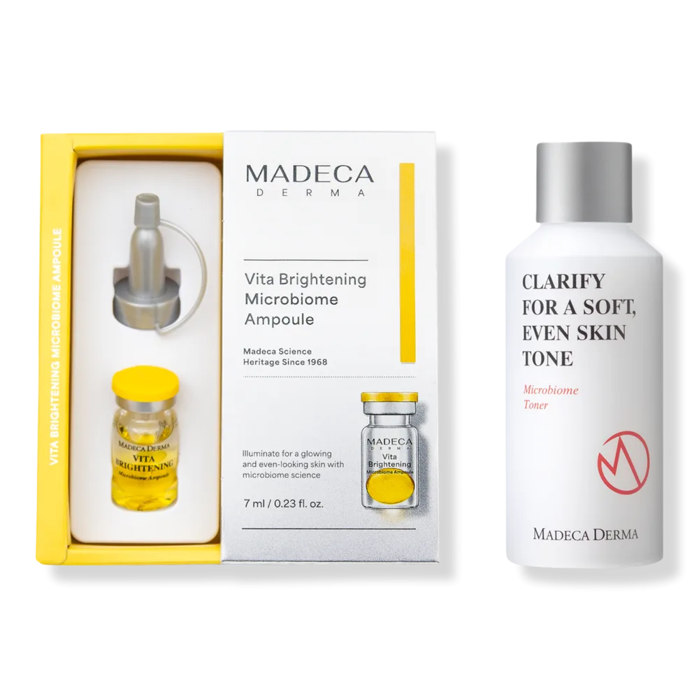 Vita Brightening Microbiome Ampoule + Microbiome Toner Set by Madeca Derma