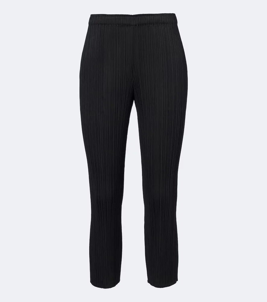 Basics Cropped Pleated Slim Pants