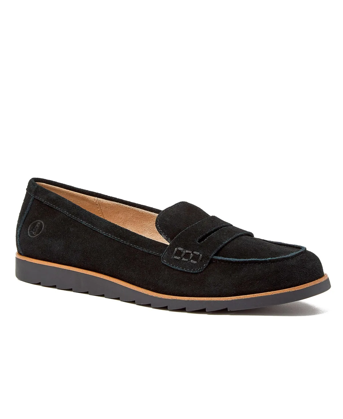 Comfort Lug Sole Suede Loafers by Lands' End