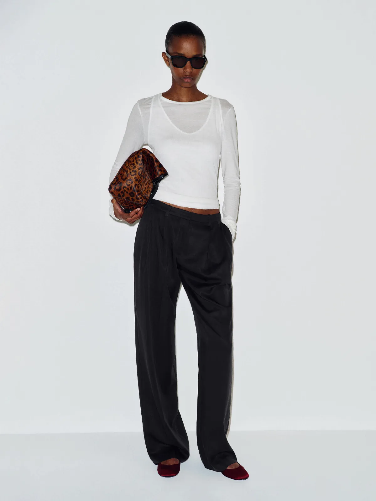 Frances Low Rise Relaxed Long Pant by Reformation