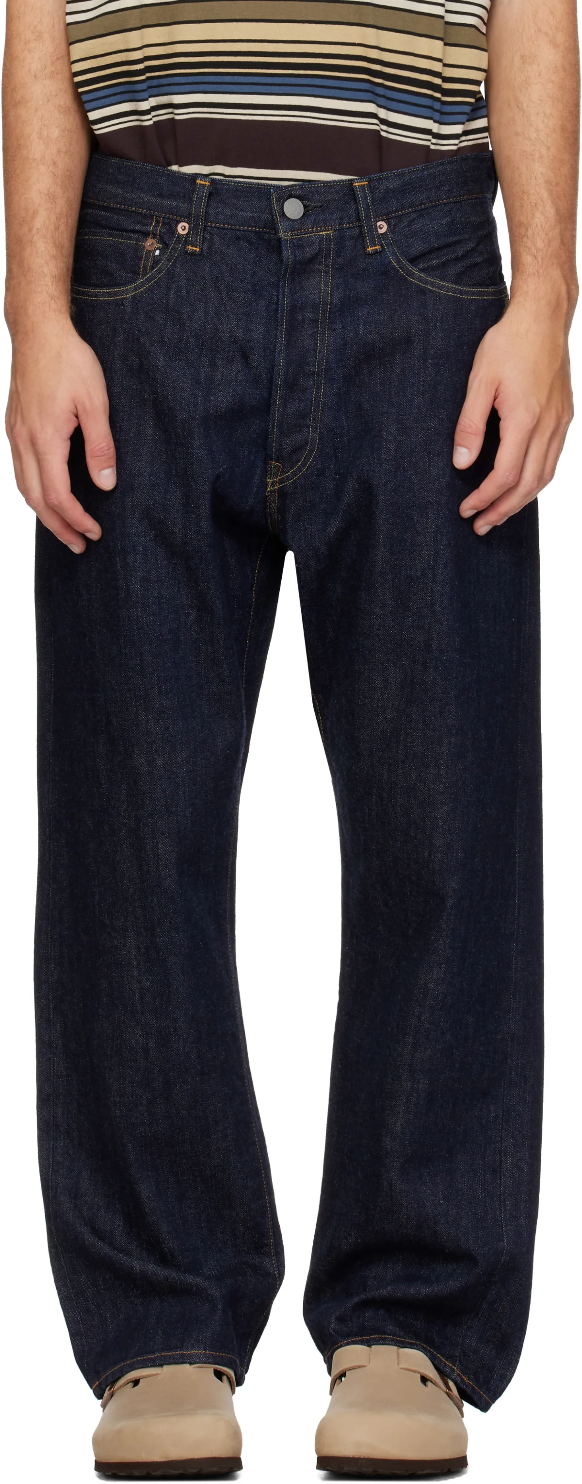 Navy 117 Loose Jeans