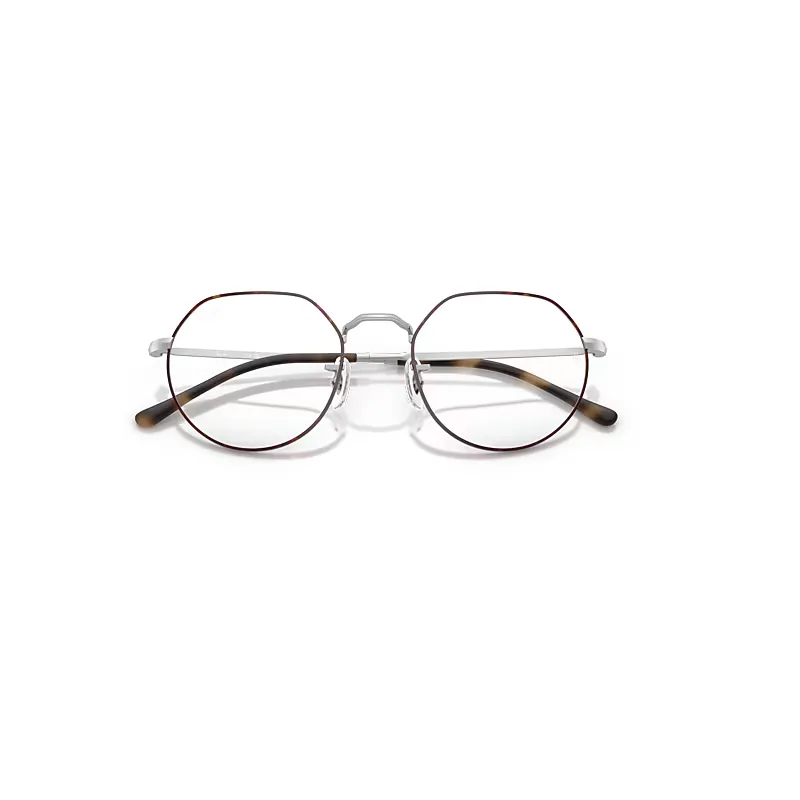 Jack Optics Eyeglasses Matte Silver Frame Clear Lenses Polarized