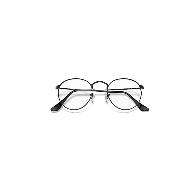 Round Metal Optics Eyeglasses Black Frame Clear Lenses by Ray-Ban