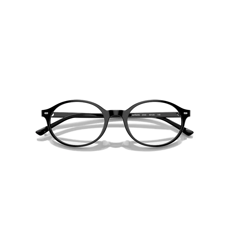 German Optics Eyeglasses Black Frame Clear Lenses Polarized by Ray-Ban