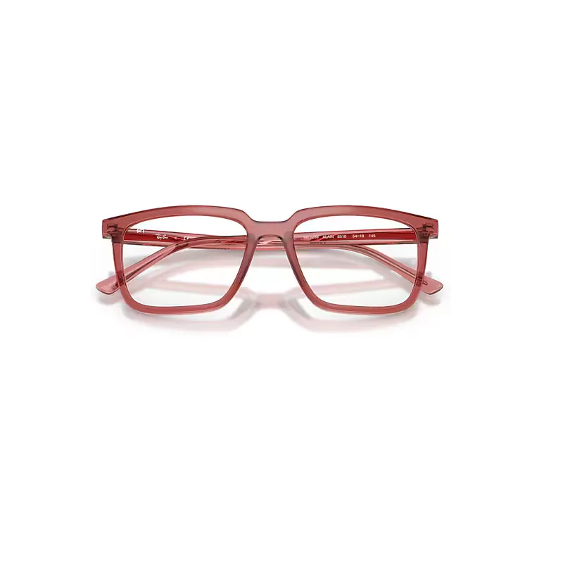 Alain Optics Eyeglasses Transparent Red Frame Clear Lenses Polarized by Ray-Ban