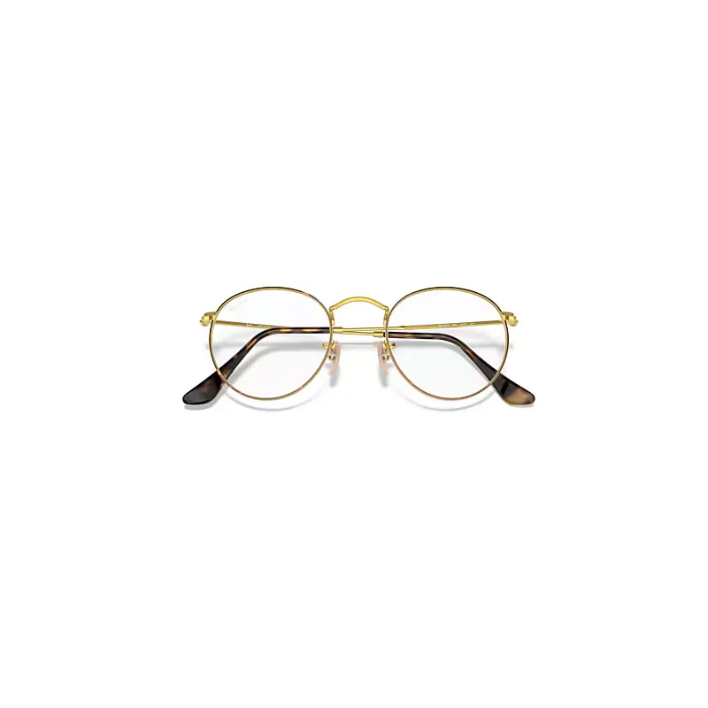 Round Metal Optics Eyeglasses Gold Frame Clear Lenses by Ray-Ban