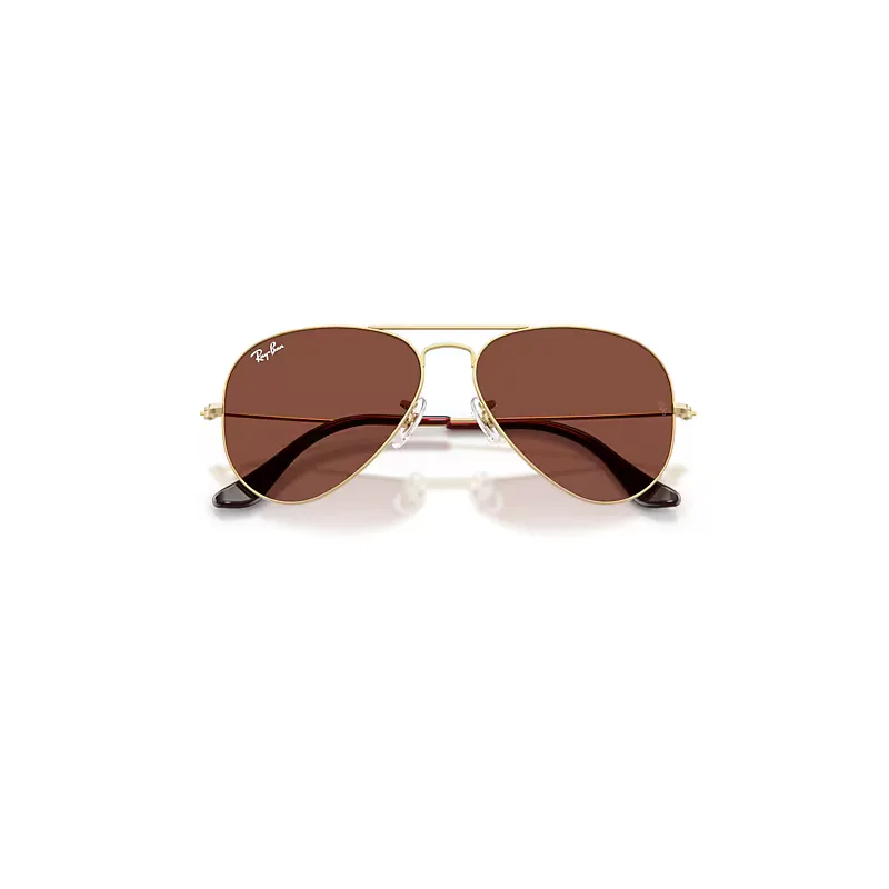 Aviator Large Metal Sunglasses Arista Gold Frame Red Lenses