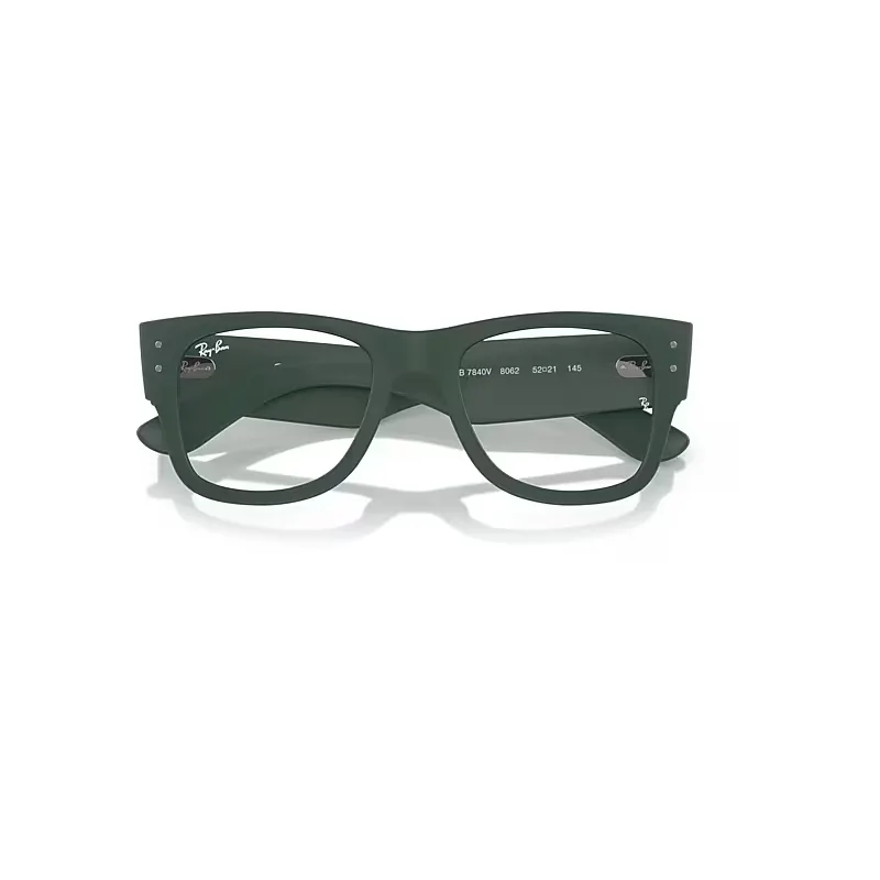 Mega Wayfarer Optics Liteforce Eyeglasses Sand Green Frame Clear Lenses Polarized by Ray-Ban