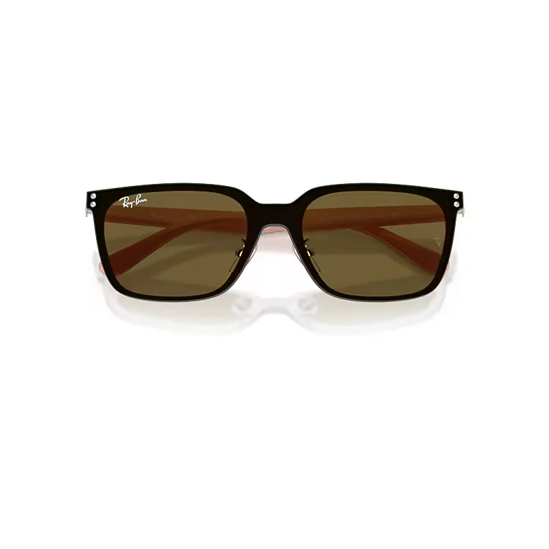 Rb3784d Sunglasses Silver Frame Brown Lenses by Ray-Ban