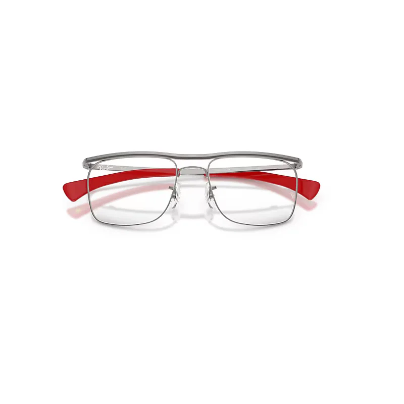Rb6519m Optics Scuderia Ferrari Collection Eyeglasses Gunmetal Frame Clear Lenses Polarized