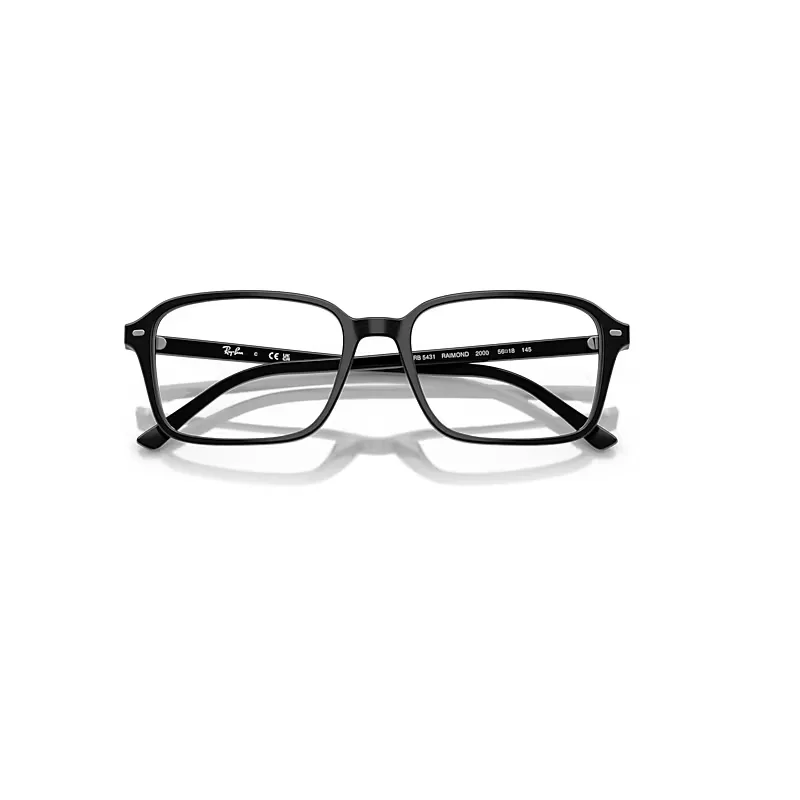 Raimond Optics Eyeglasses Black Frame Clear Lenses Polarized by Ray-Ban