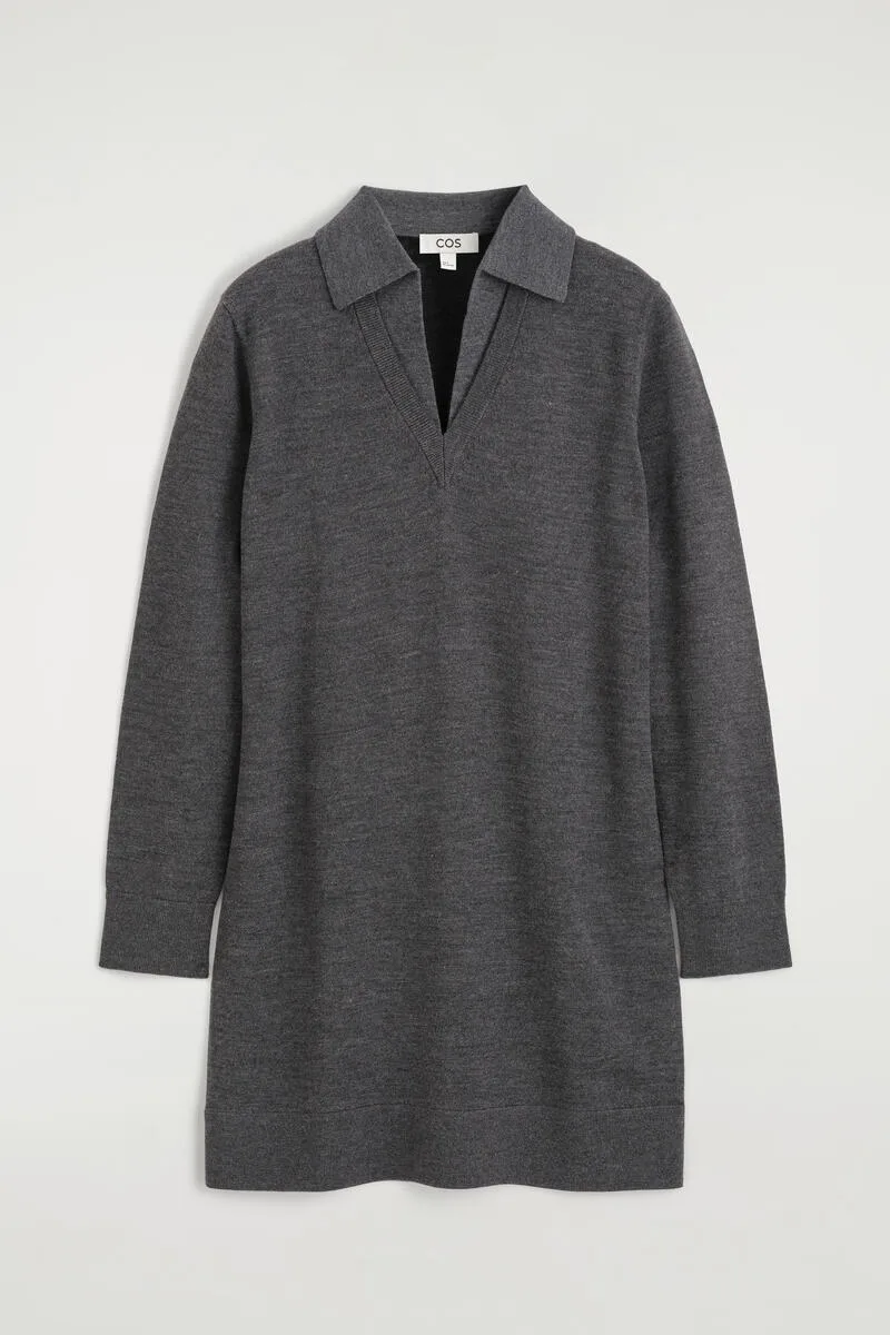 Merino Wool Mini Polo Dress by COS