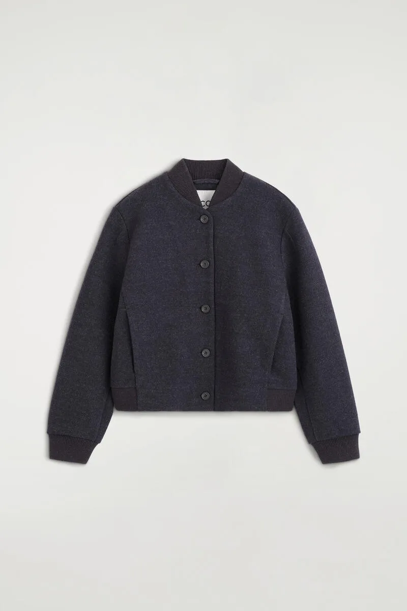 Boiled Wool-Blend Bomber Jacket by COS