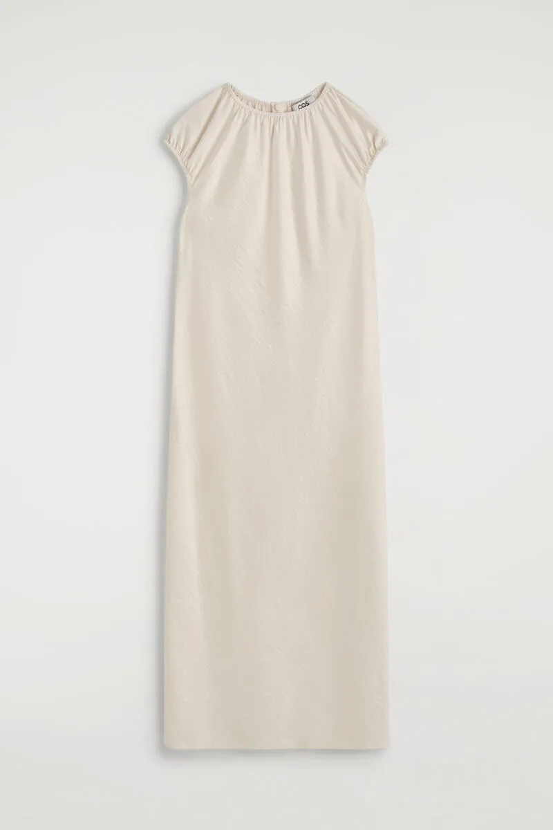 Gathered Satin Midi Dress by COS