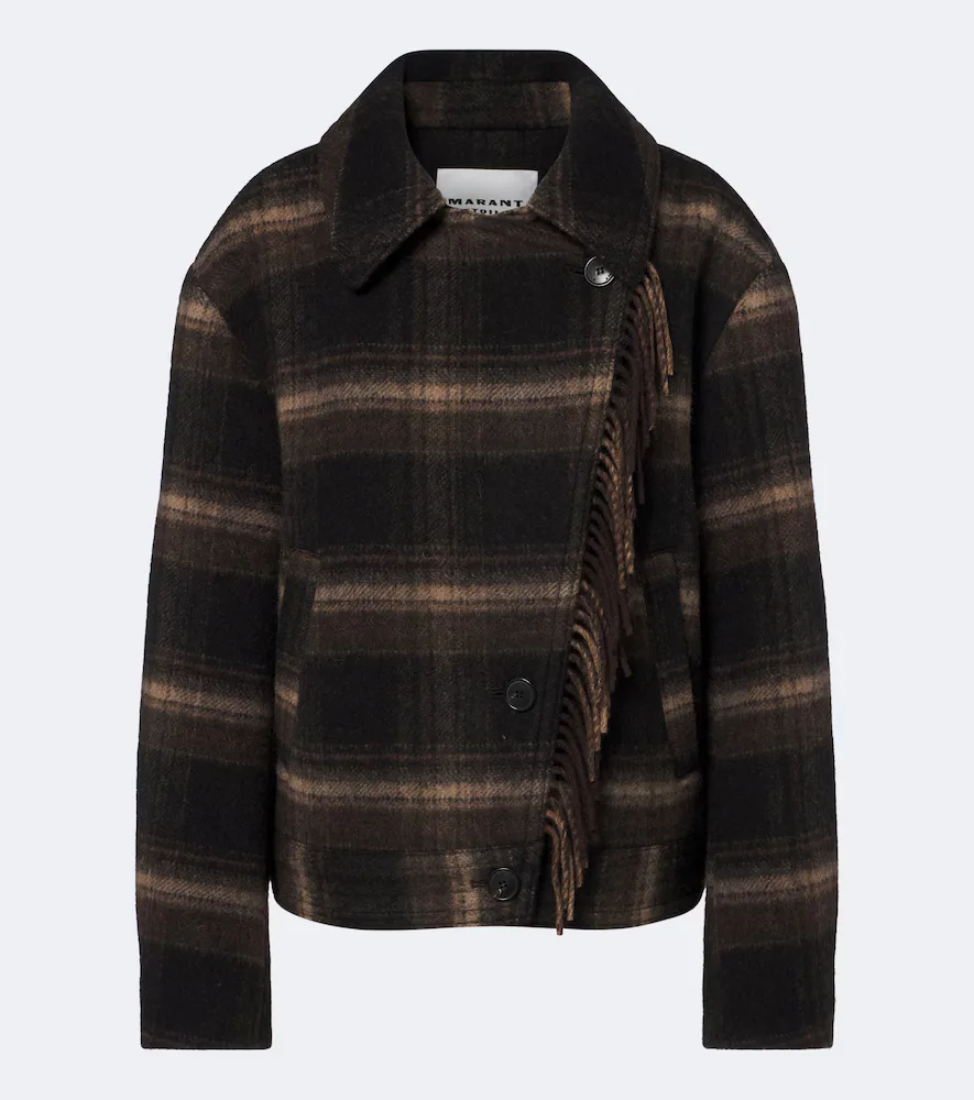 Galeane Plaid Wool-Blend Jacket by Marant Etoile