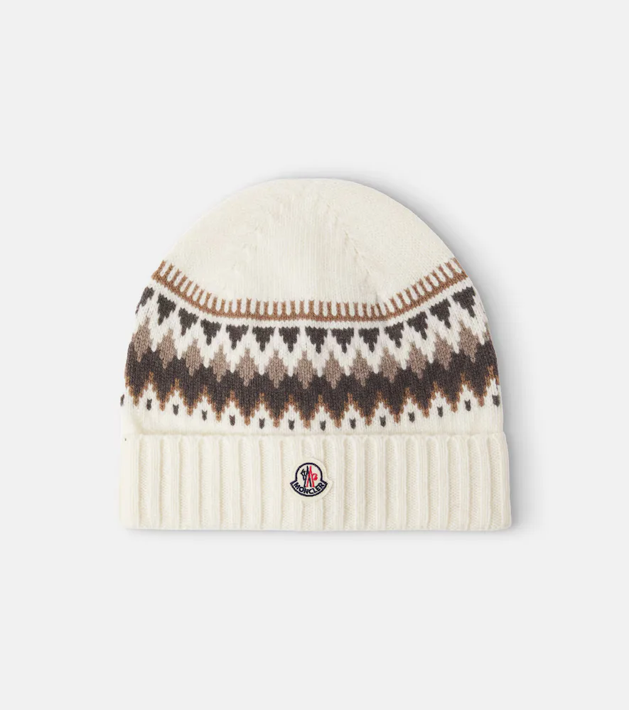 Fair Isle Virgin Wool Beanie by Moncler Enfant