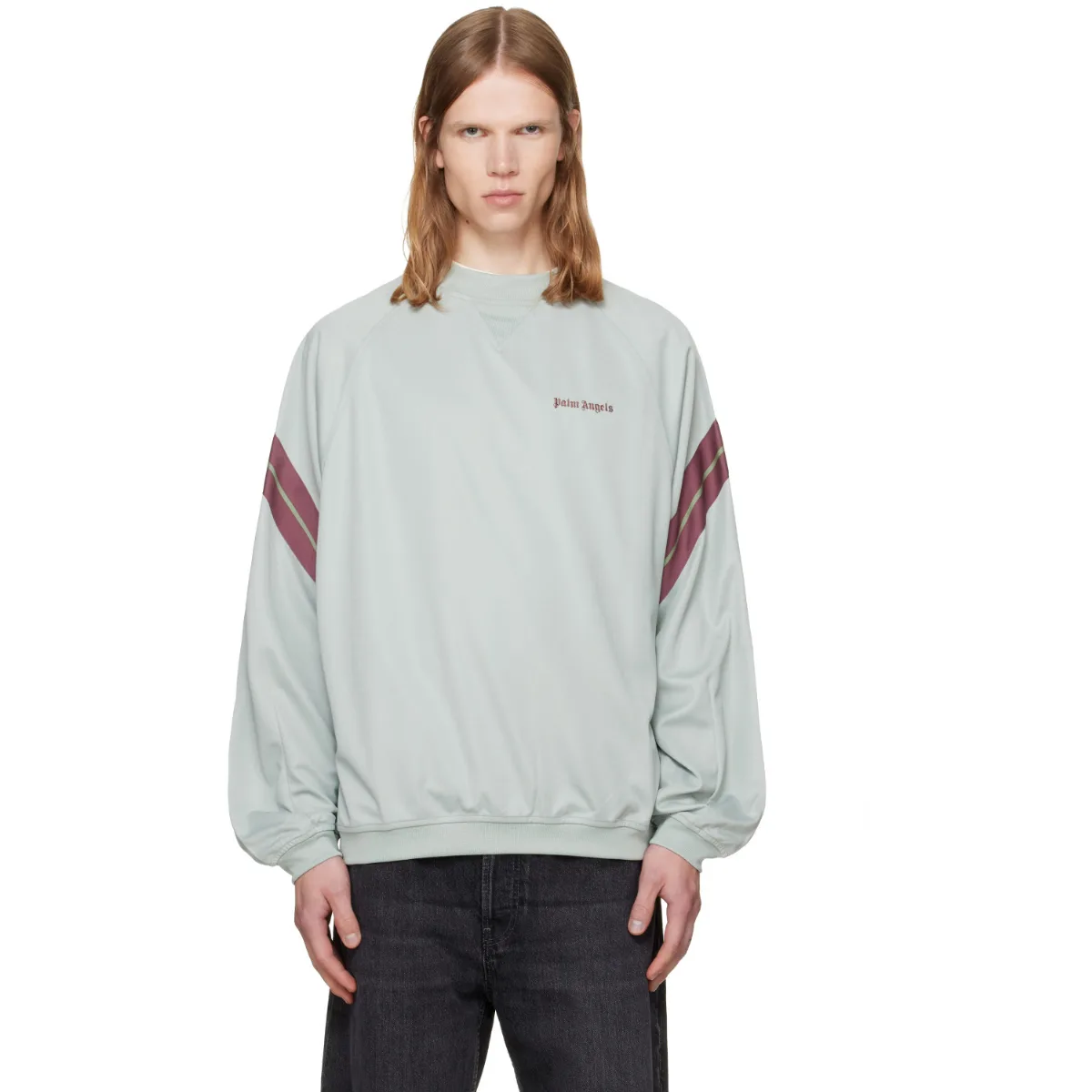 Urban Logo Track Crewneck Sweatshirt by Palm Angels