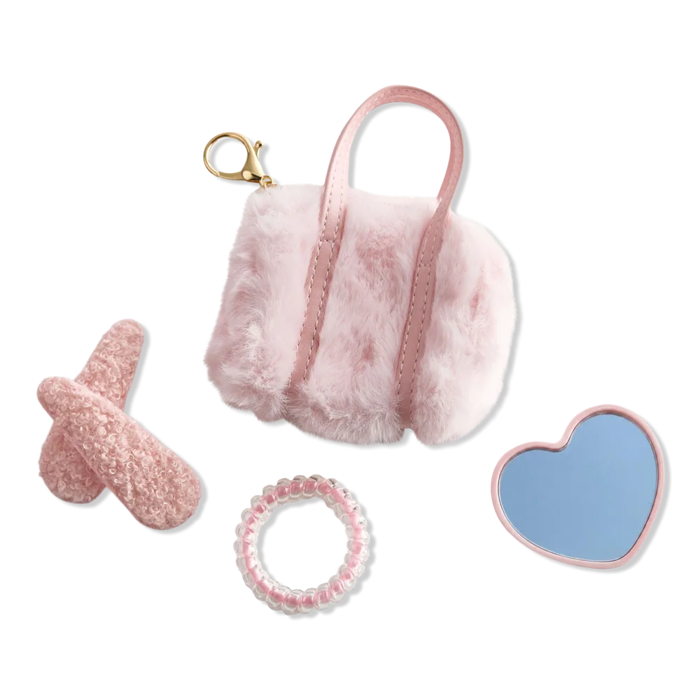 Mini Bag with Keychain - Faux Fur Duffle by Product-obsessed