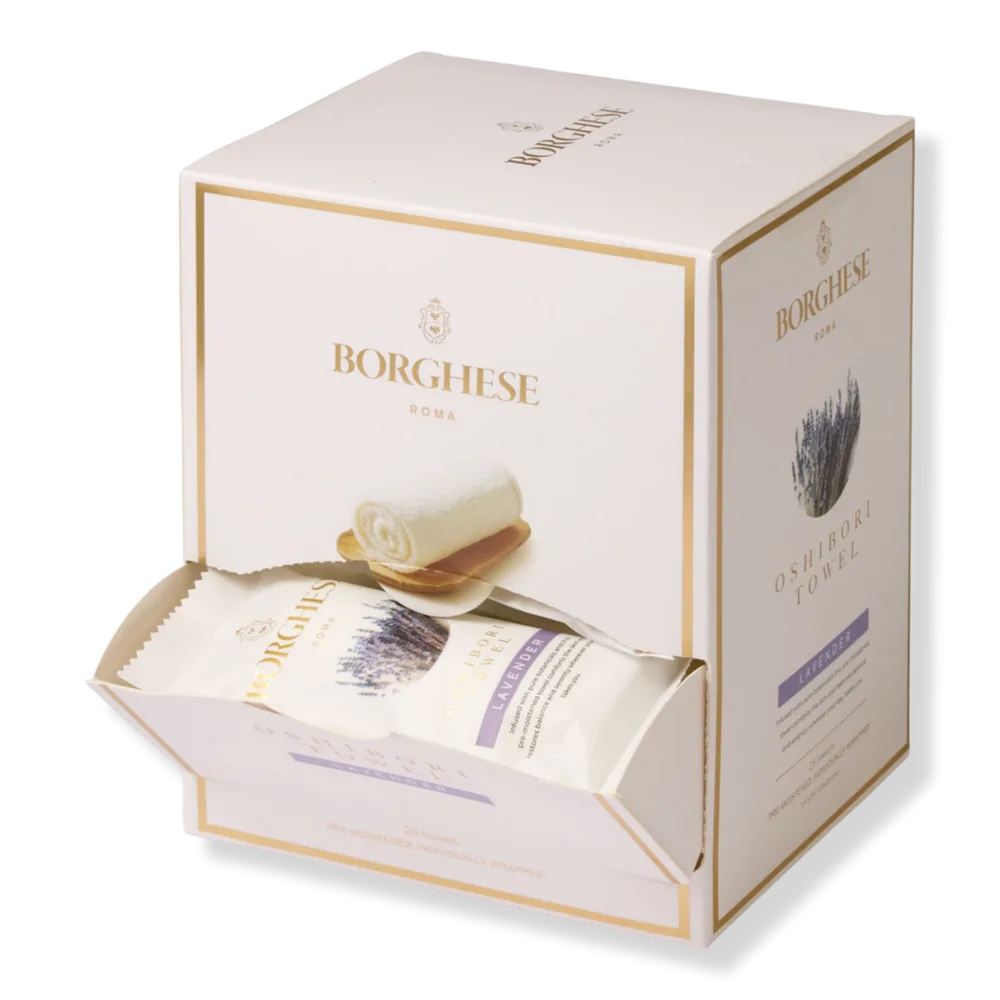 Hydrating Single Use Oshibori Towels - Lavender by Borghese Spa