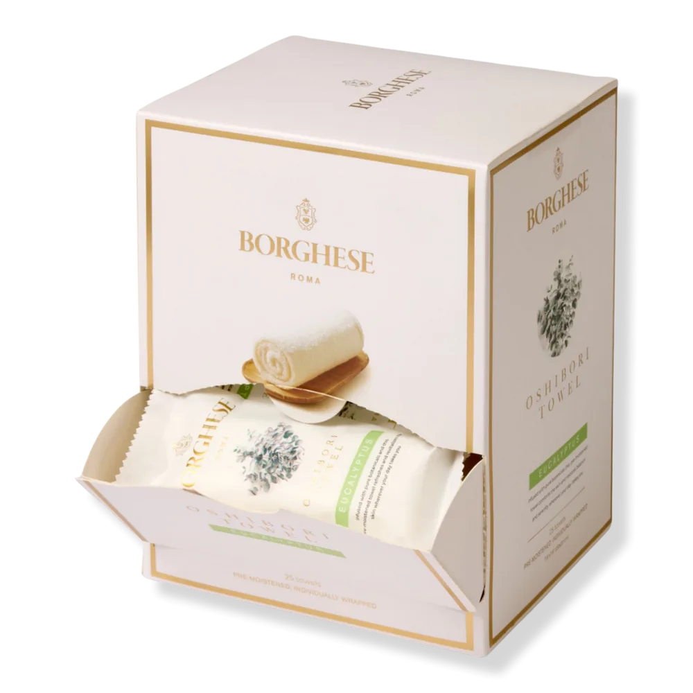 Hydrating Single Use Oshibori Towels - Eucalyptus by Borghese Spa