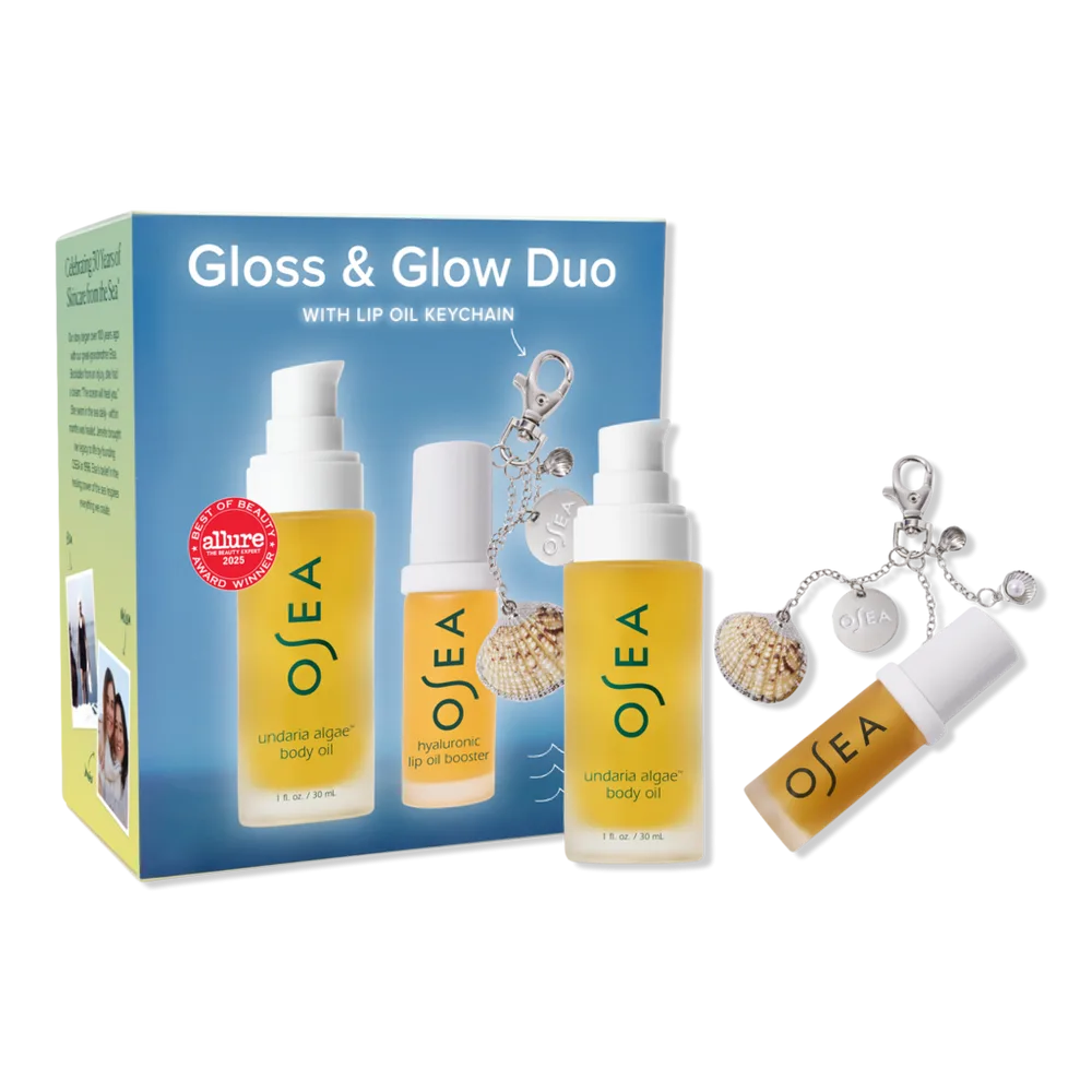 Gloss & Glow Duo with Lip Oil Keychain by OSEA
