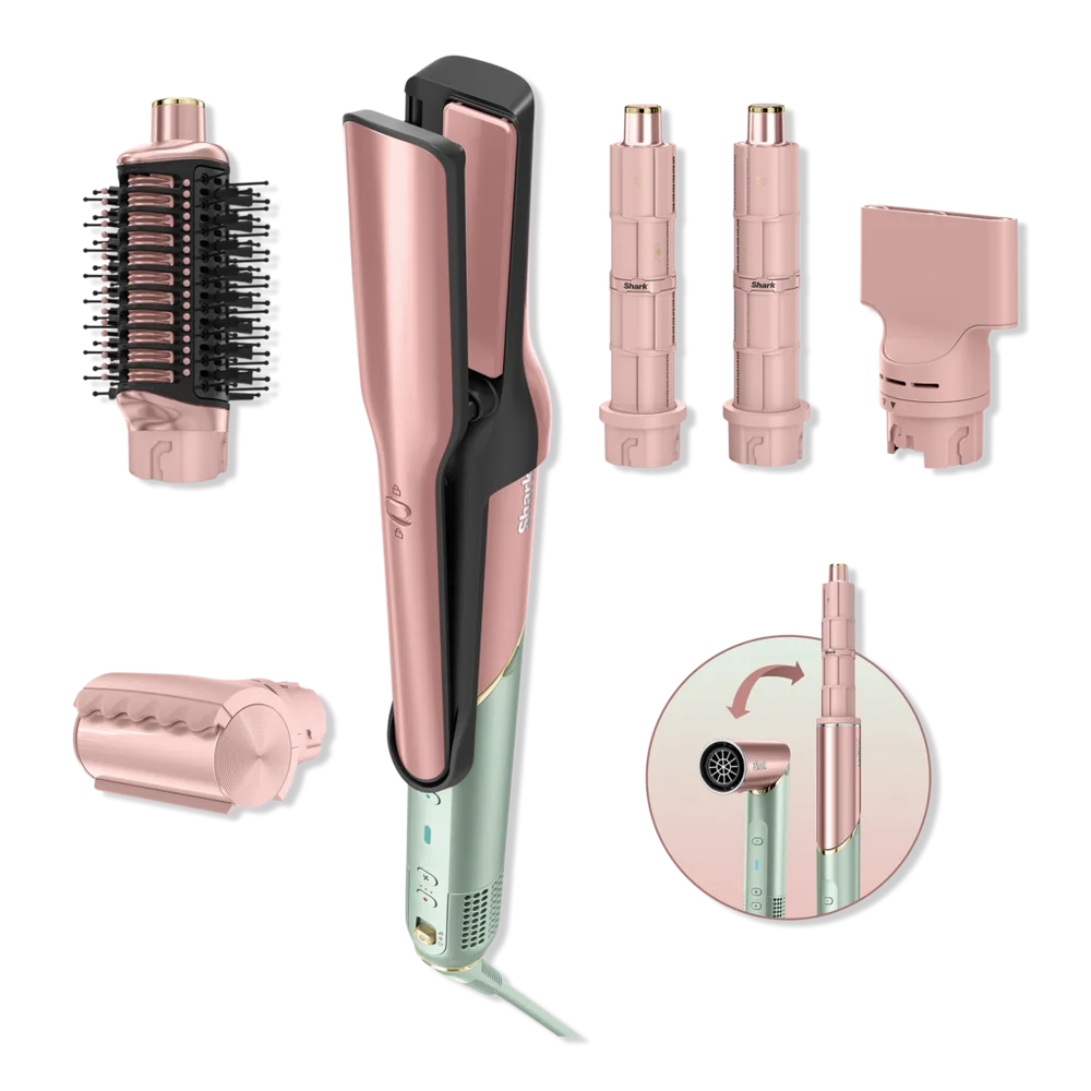 Glam Ceramic Air Styling & Drying System in Strawberry Matcha by Shark Beauty