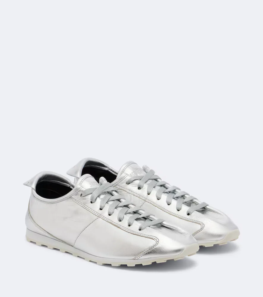 Tennis Metallic Leather Sneakers by Jacquemus